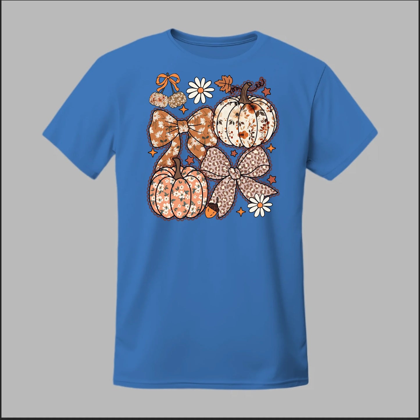 Floral Pumpkins & Bows Tee
