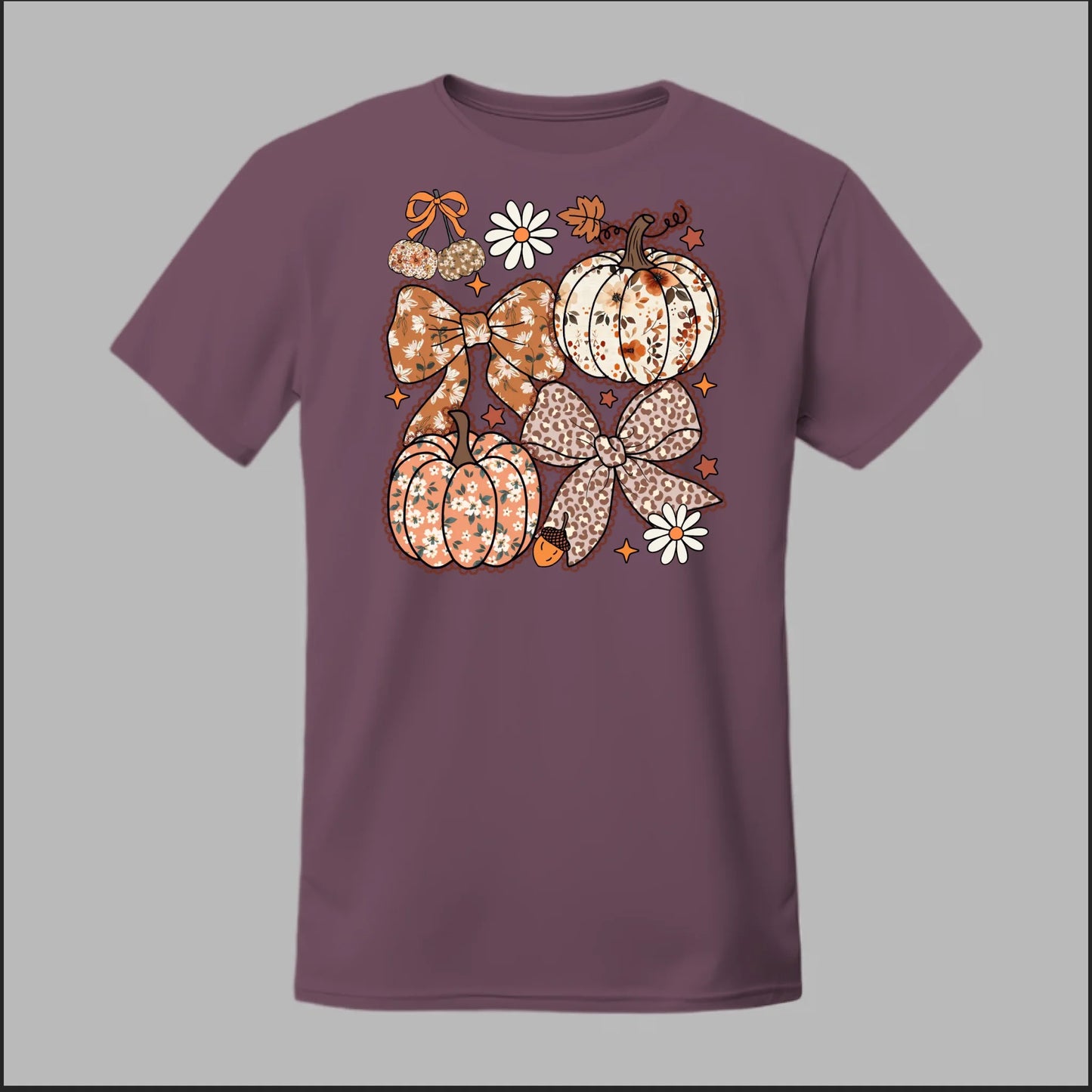 Floral Pumpkins & Bows Tee