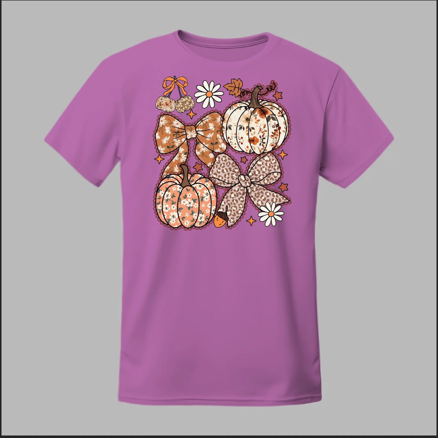 Floral Pumpkins & Bows Tee