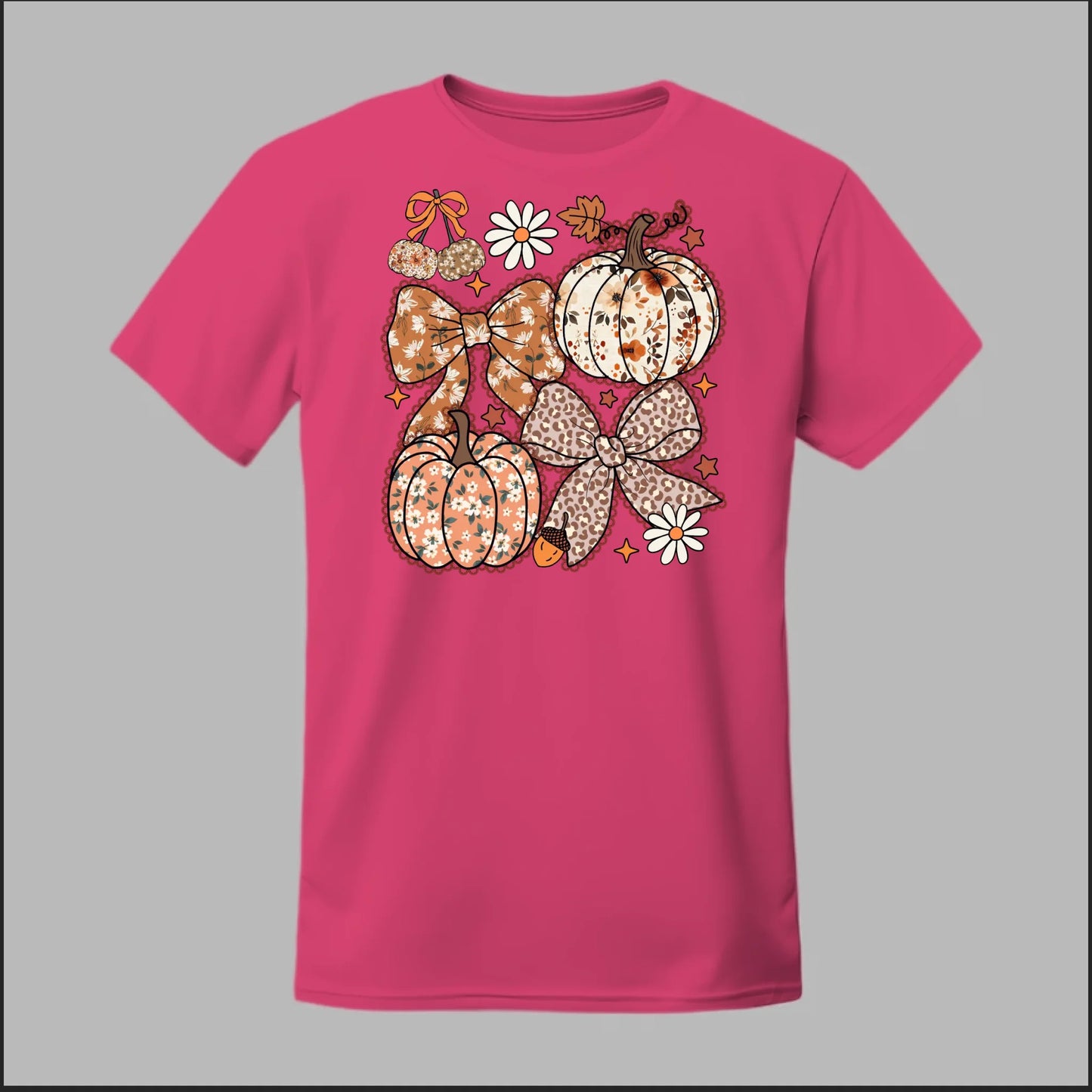 Floral Pumpkins & Bows Tee