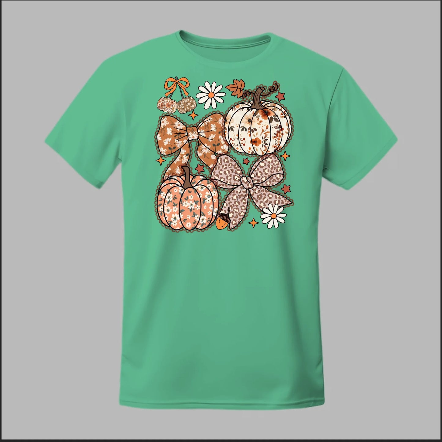 Floral Pumpkins & Bows Tee