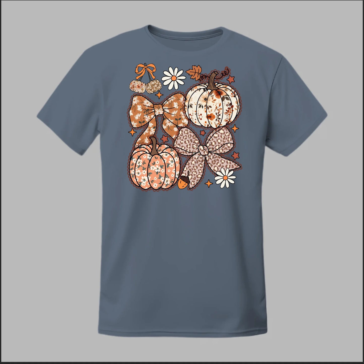Floral Pumpkins & Bows Tee