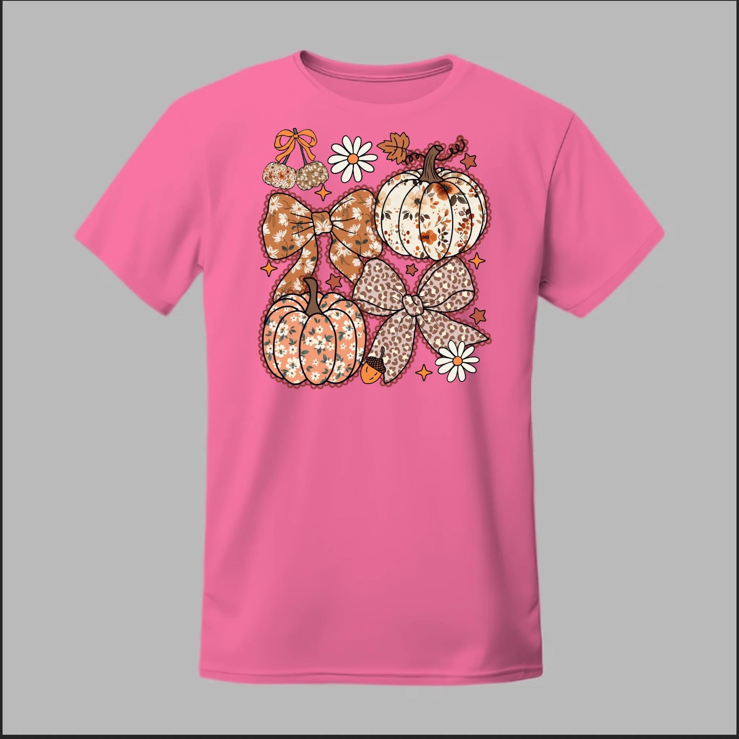Floral Pumpkins & Bows Tee