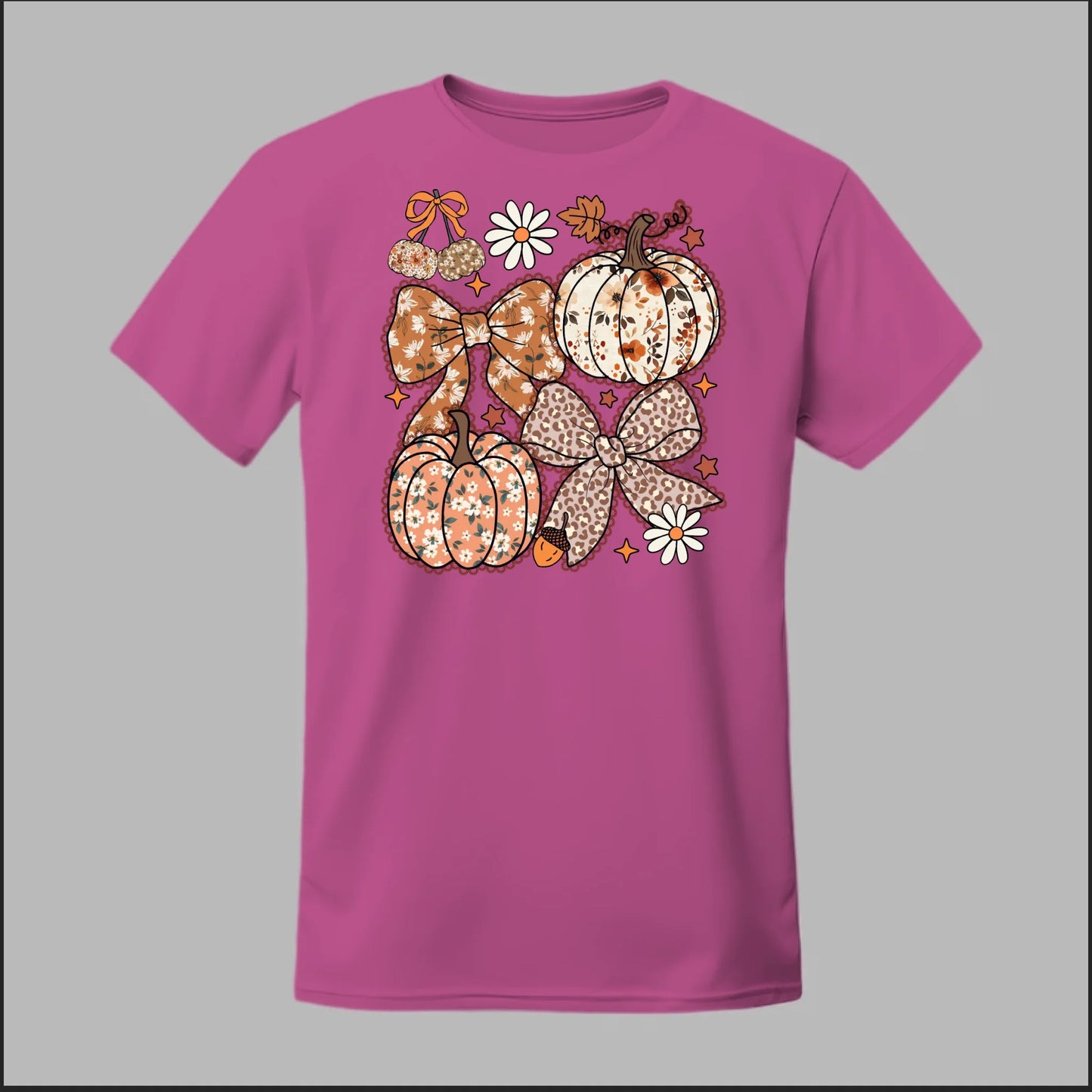 Floral Pumpkins & Bows Tee