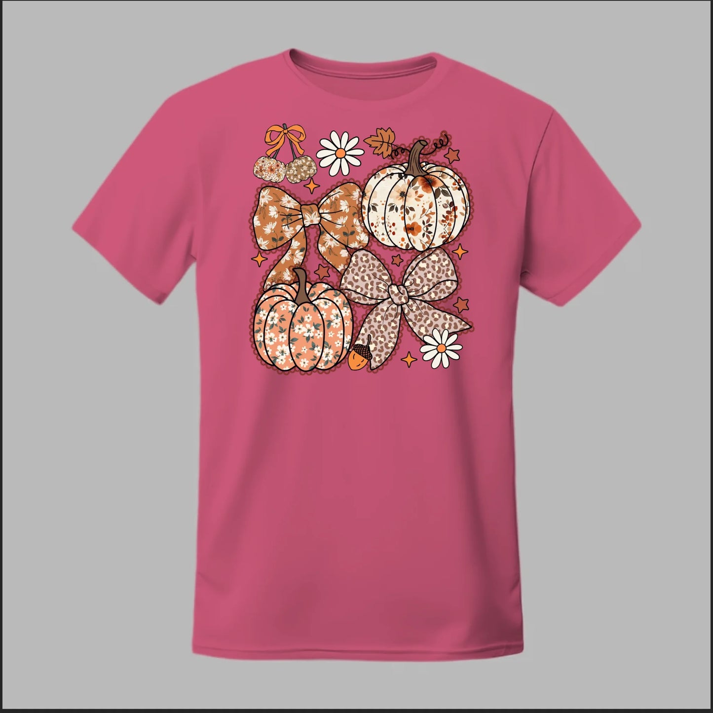 Floral Pumpkins & Bows Tee