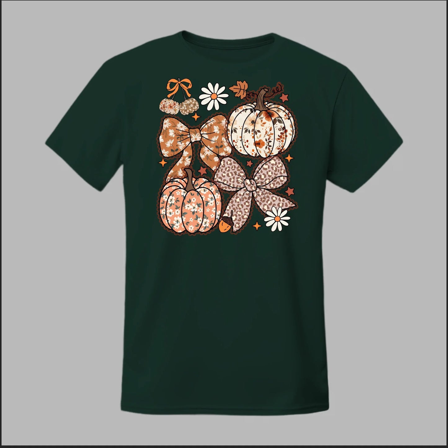 Floral Pumpkins & Bows Tee