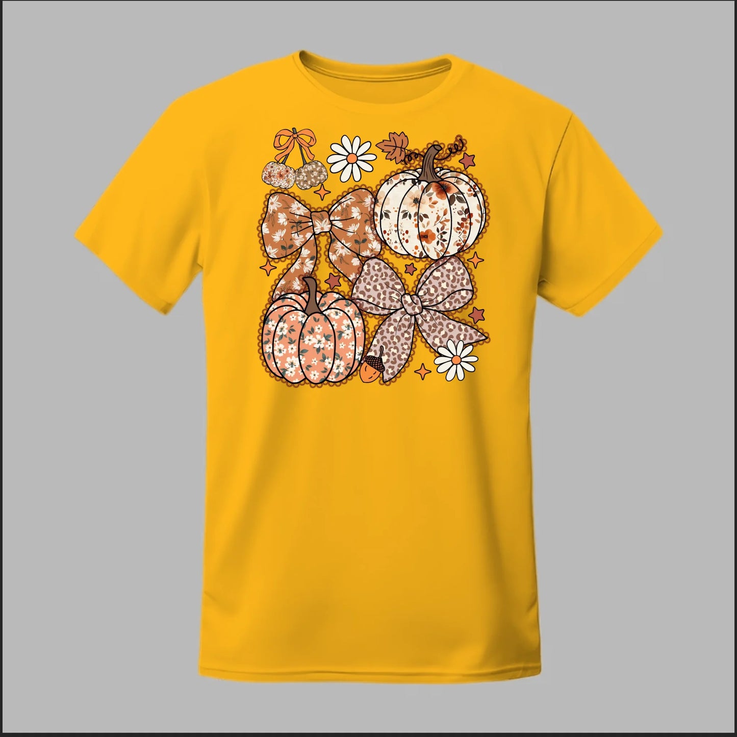 Floral Pumpkins & Bows Tee