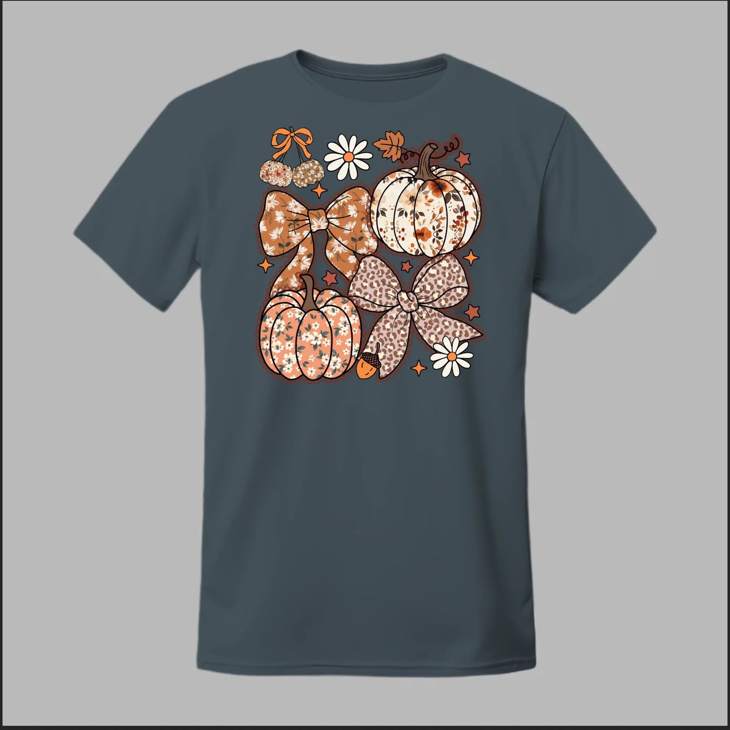 Floral Pumpkins & Bows Tee