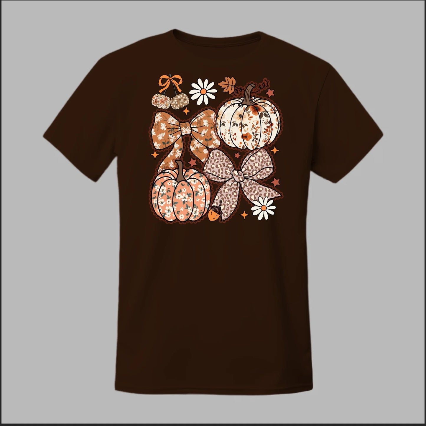 Floral Pumpkins & Bows Tee