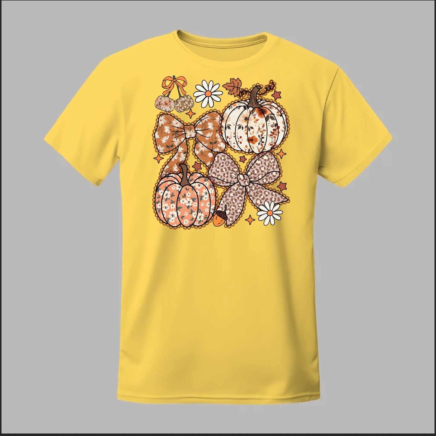Floral Pumpkins & Bows Tee