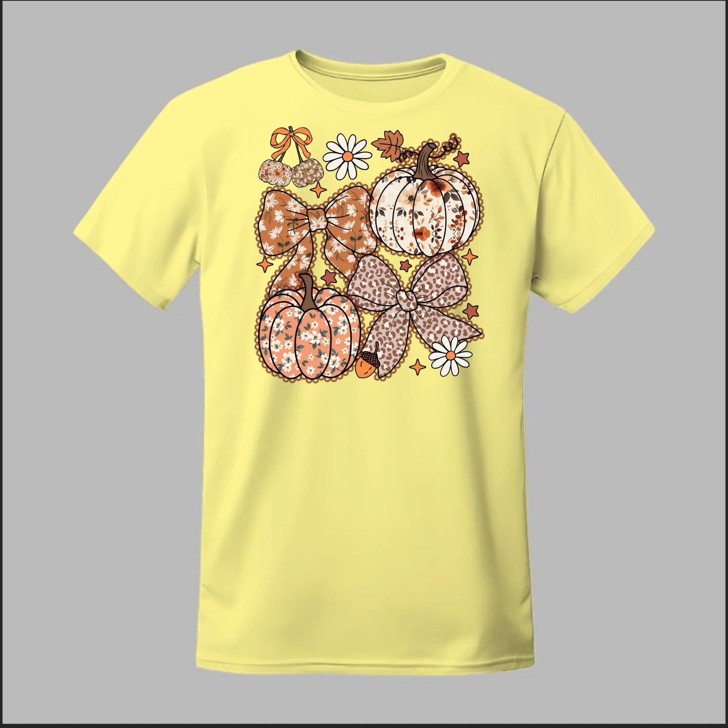 Floral Pumpkins & Bows Tee
