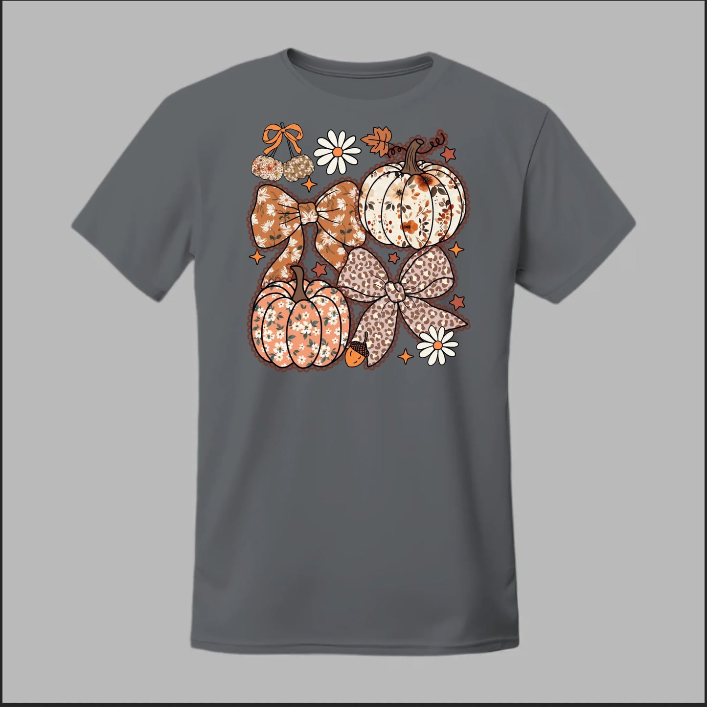 Floral Pumpkins & Bows Tee