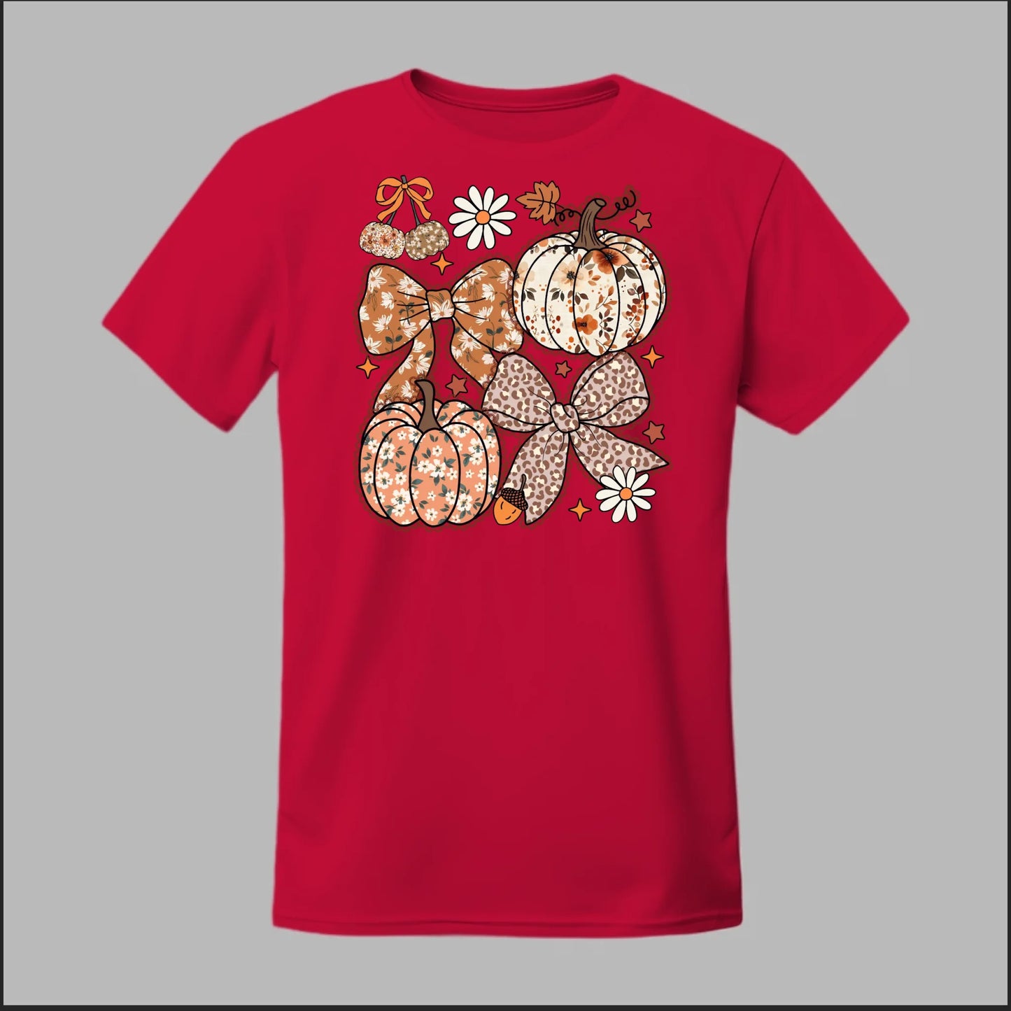 Floral Pumpkins & Bows Tee