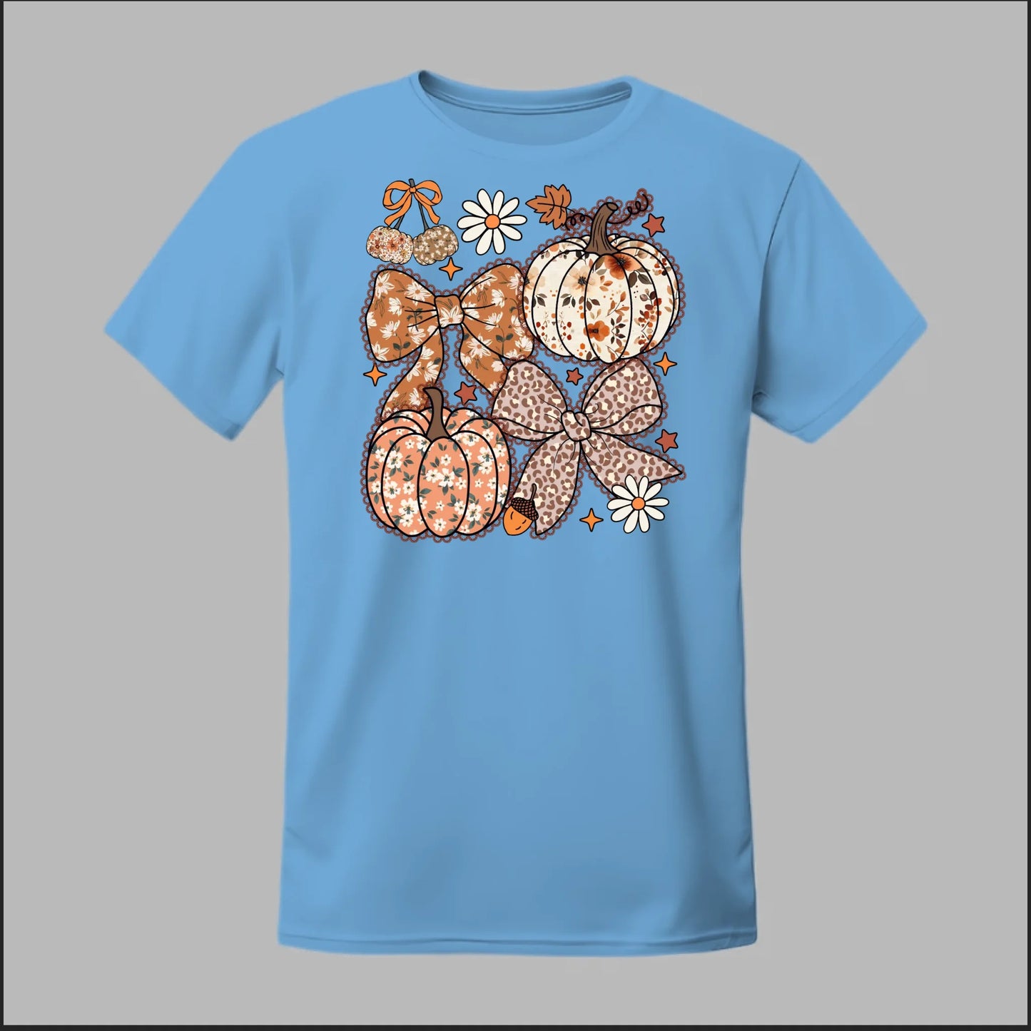 Floral Pumpkins & Bows Tee