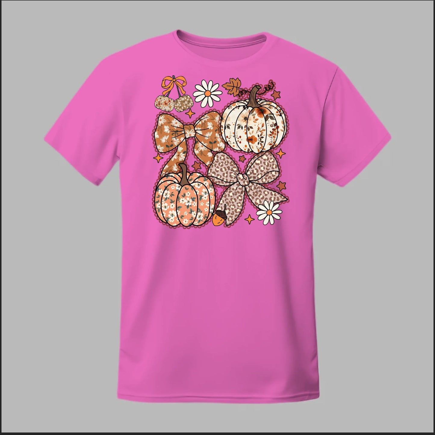 Floral Pumpkins & Bows Tee