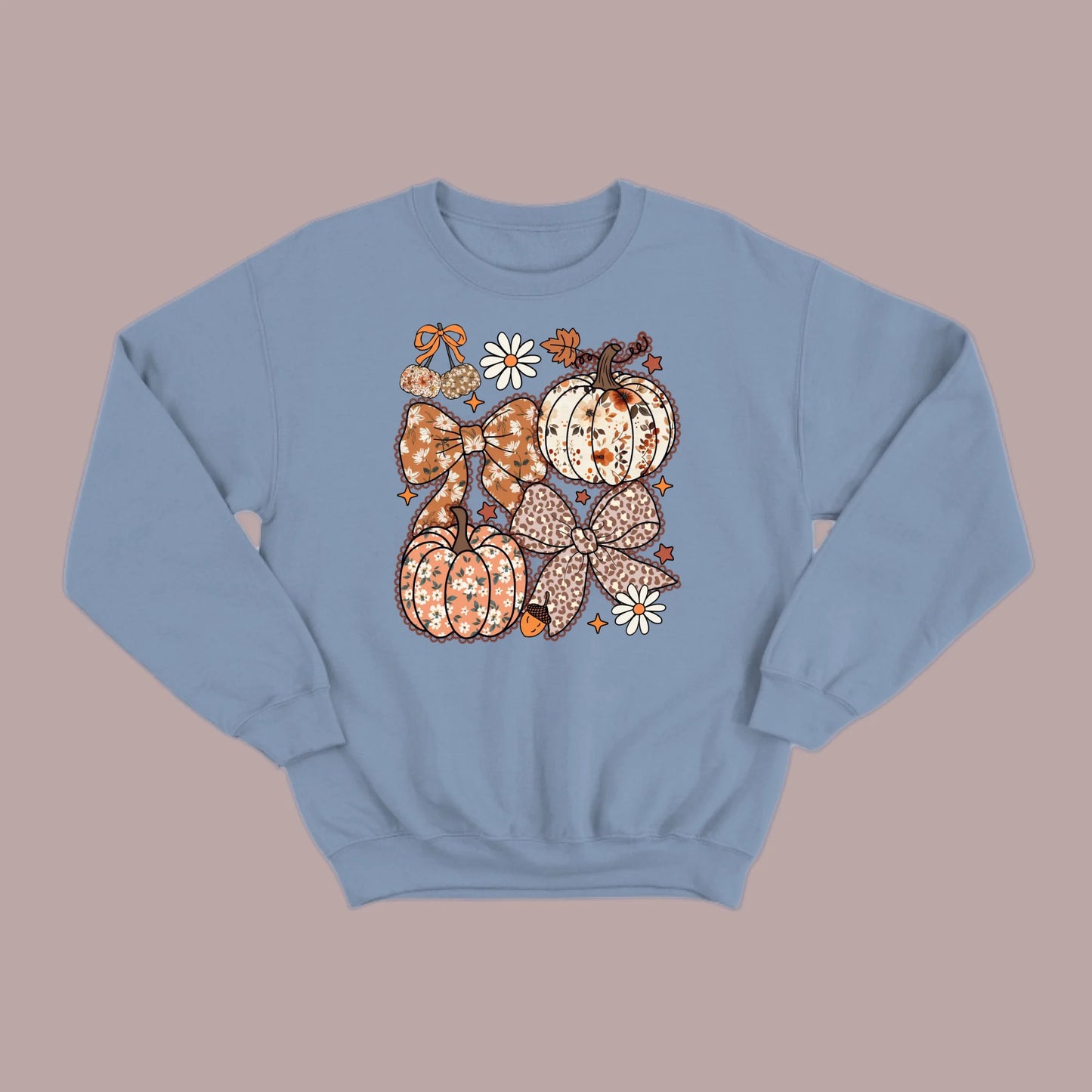 Floral Pumpkins & Bows Sweatshirt