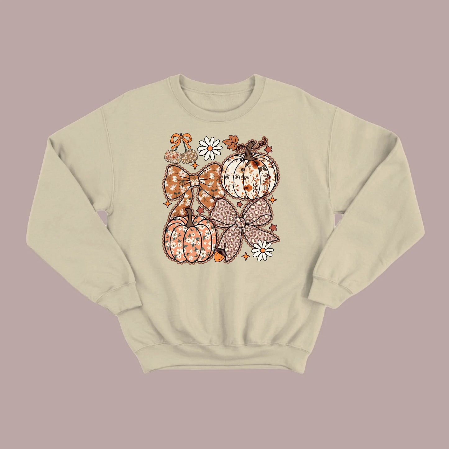 Floral Pumpkins & Bows Sweatshirt