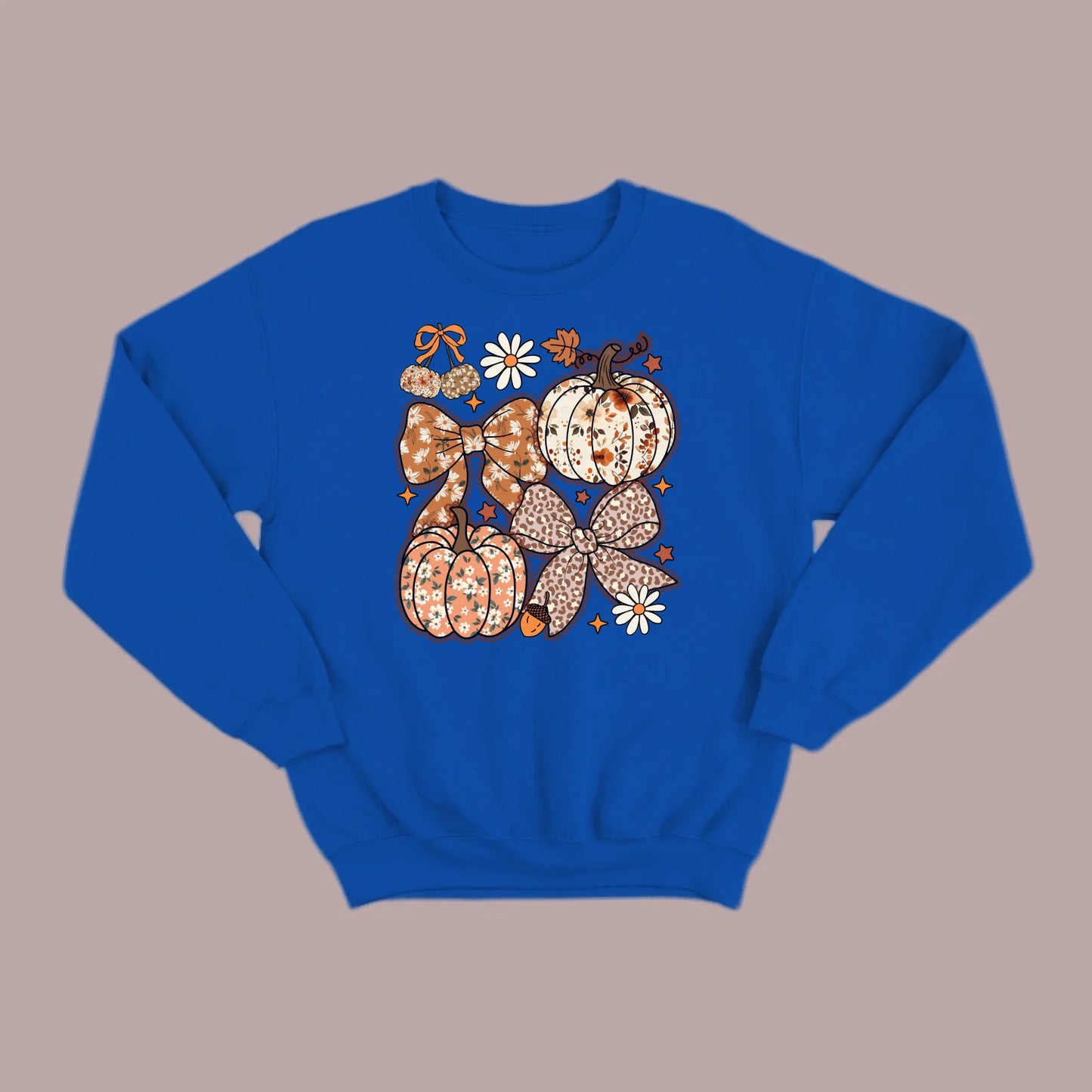 Floral Pumpkins & Bows Sweatshirt