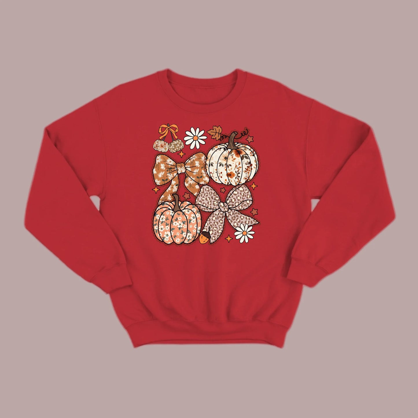 Floral Pumpkins & Bows Sweatshirt