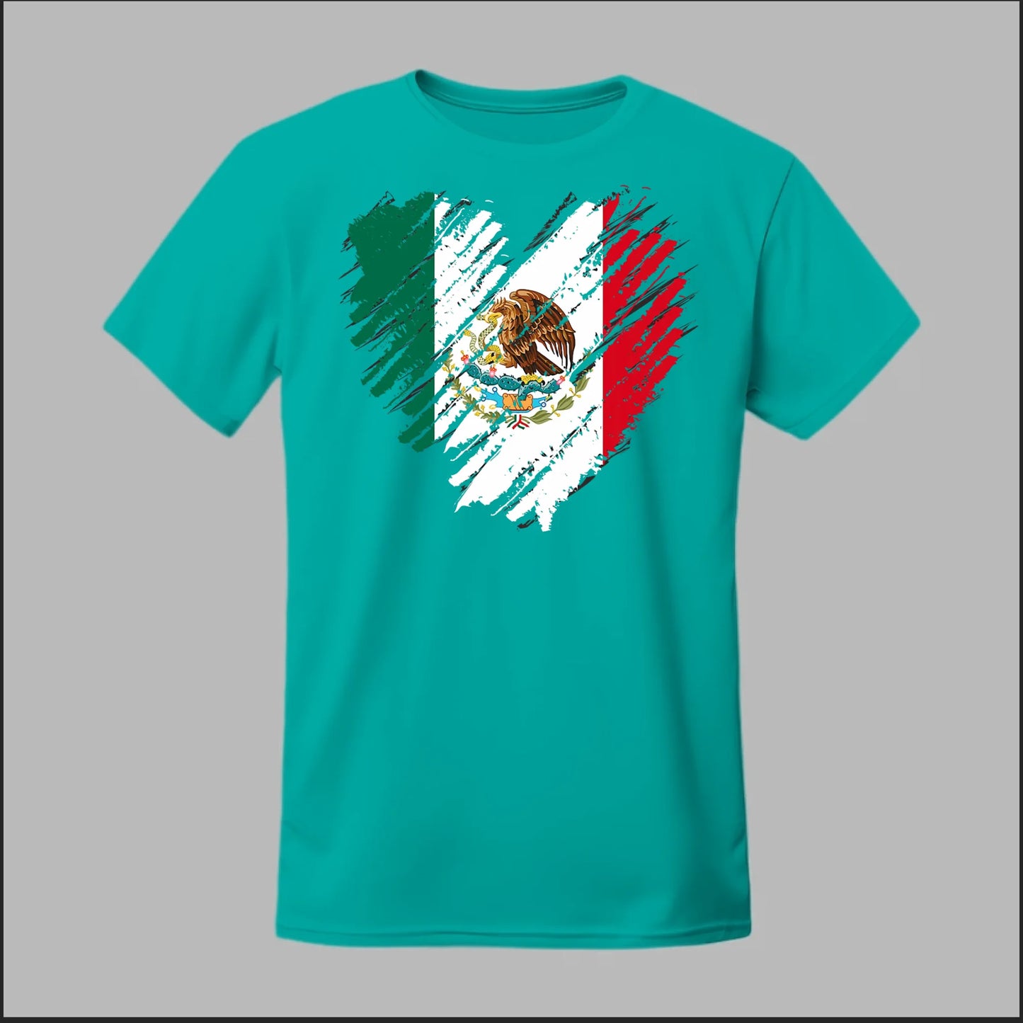 Mexican Flag Heart Tee