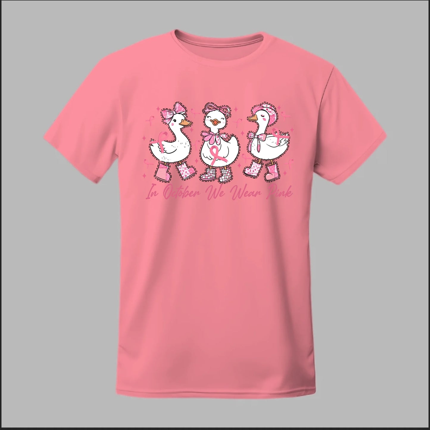In October We Wear Pink Geese Tee
