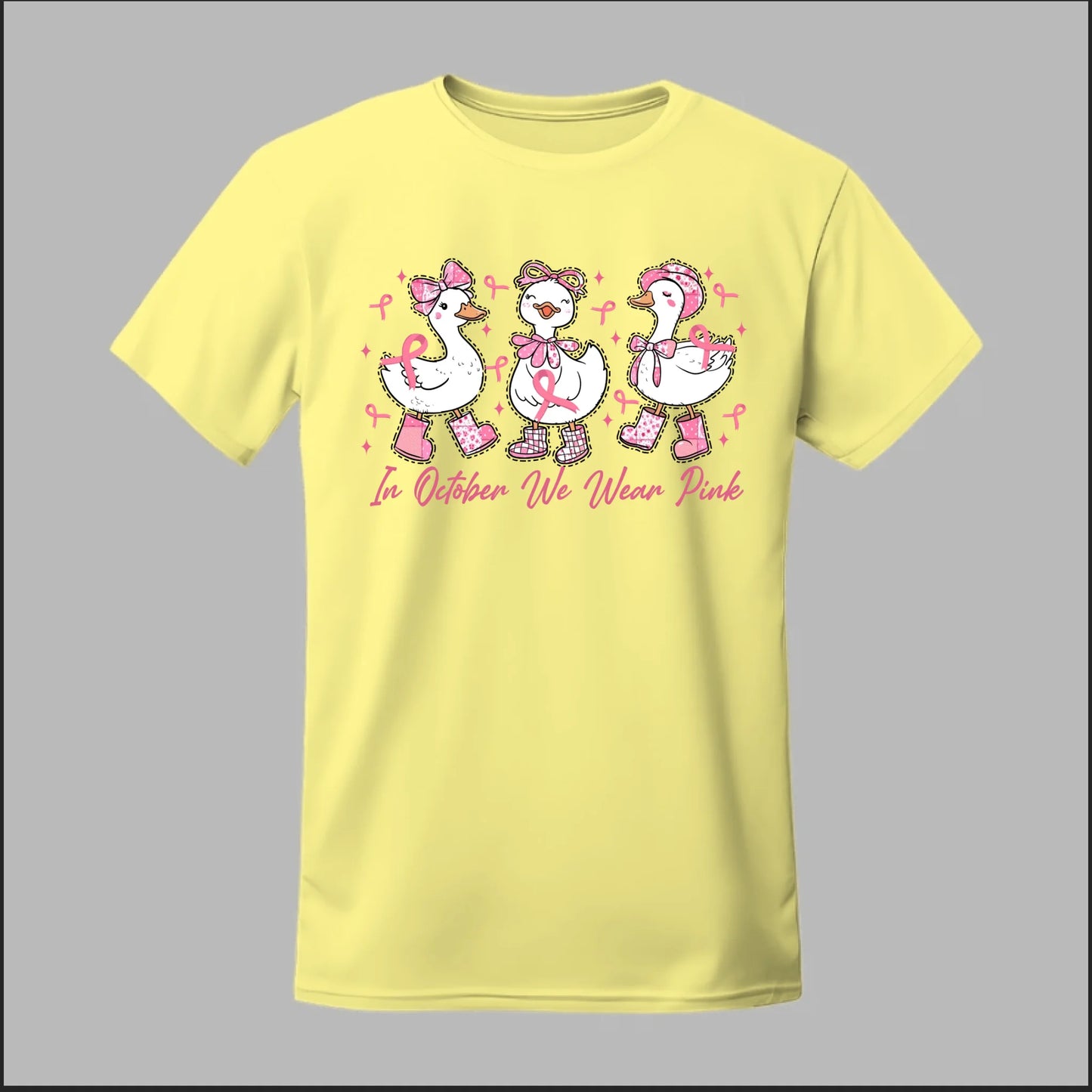 In October We Wear Pink Geese Tee