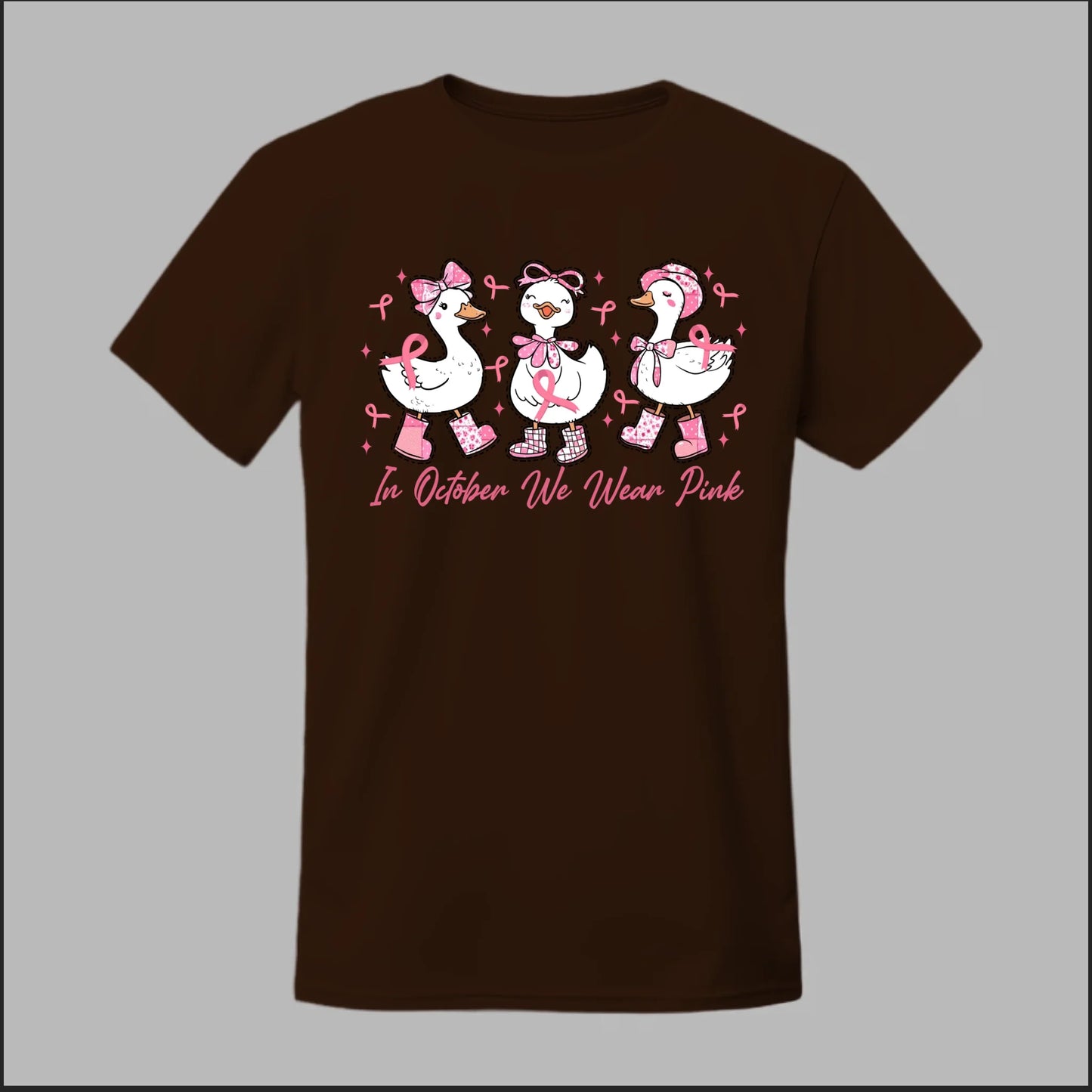 In October We Wear Pink Geese Tee