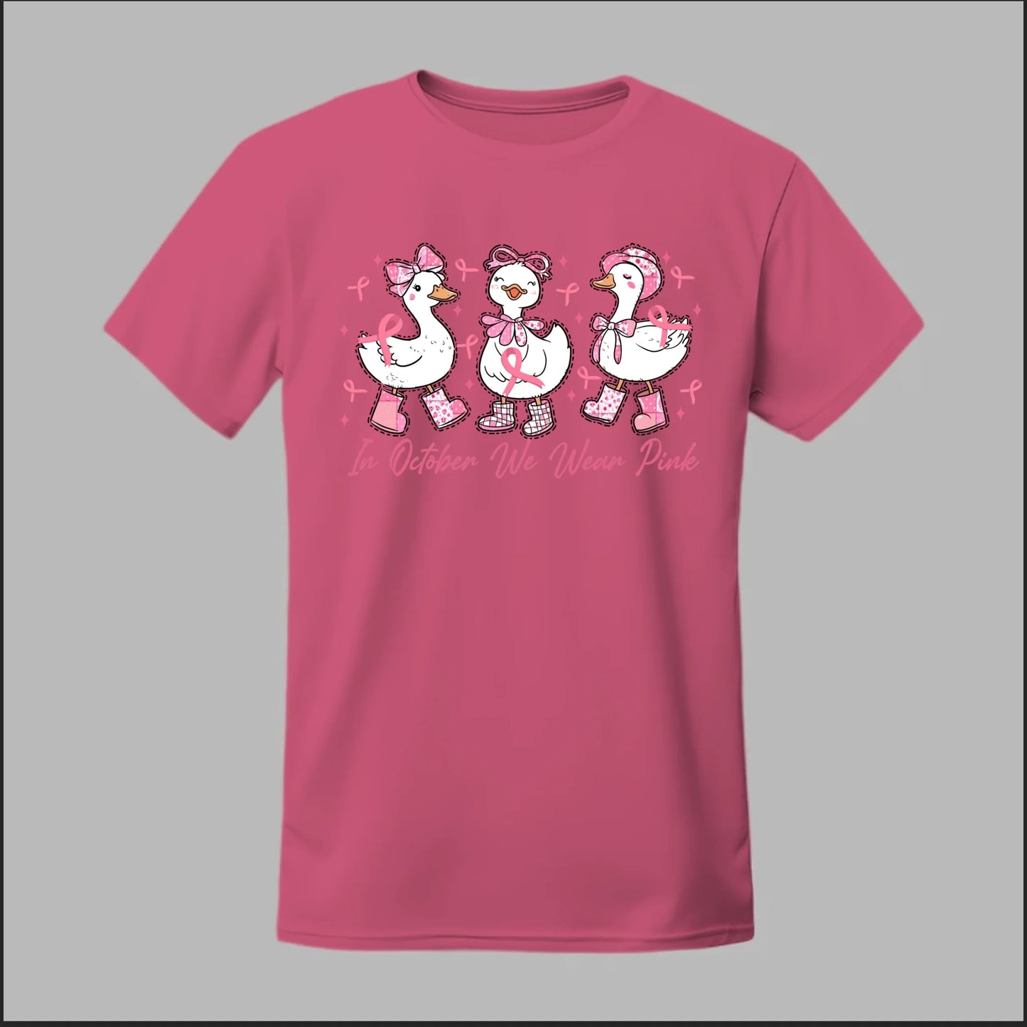 In October We Wear Pink Geese Tee