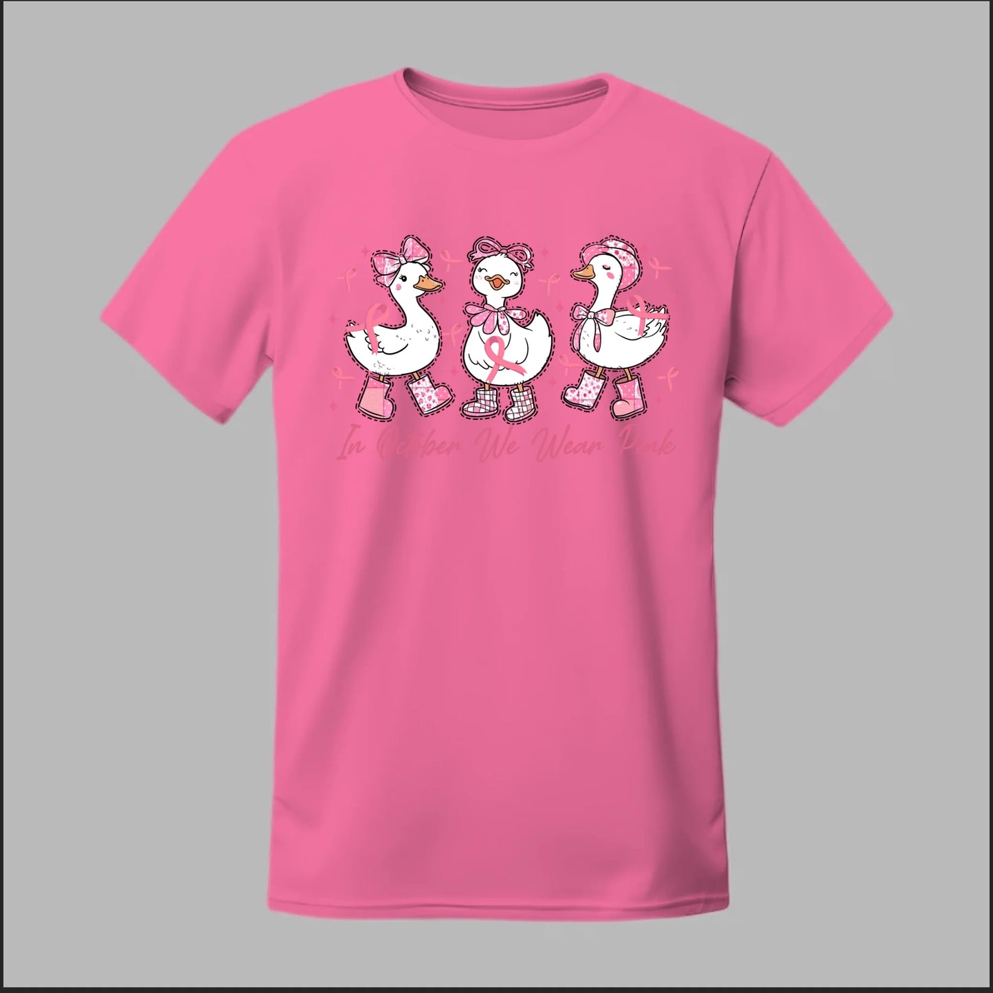 In October We Wear Pink Geese Tee