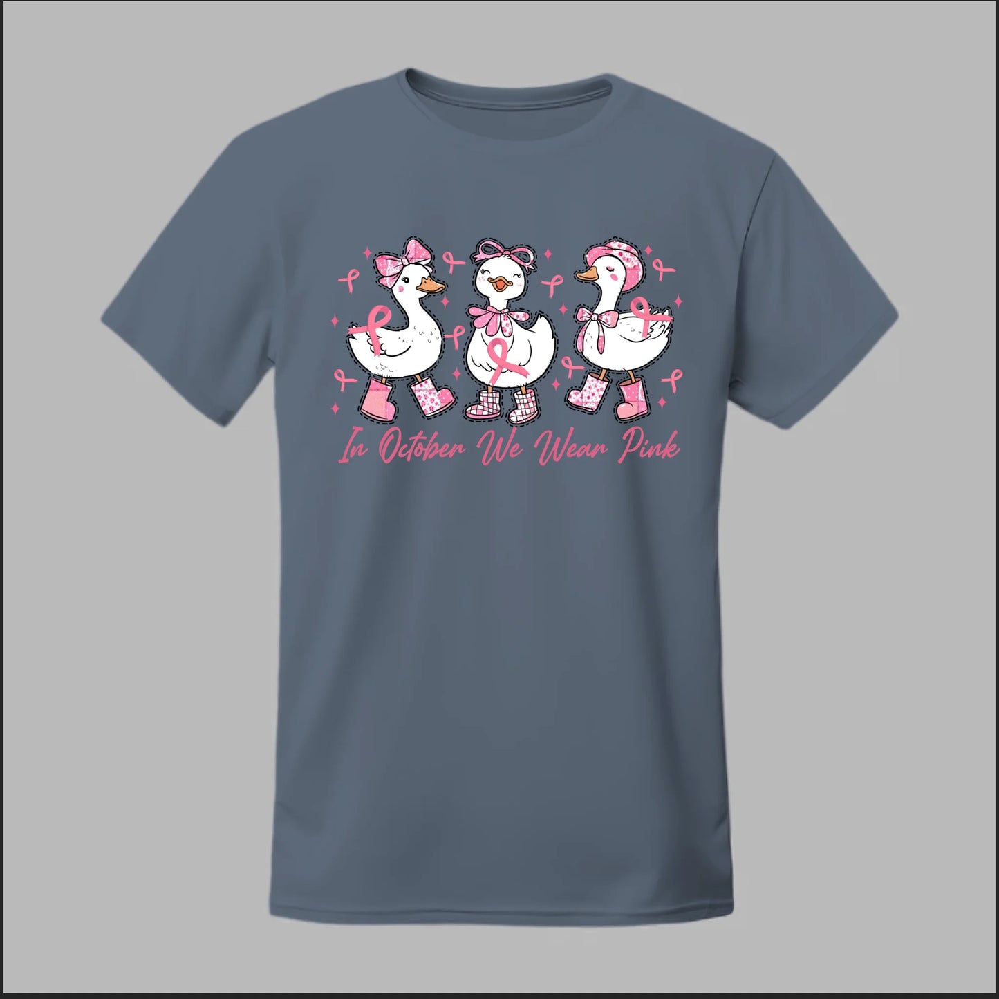 In October We Wear Pink Geese Tee