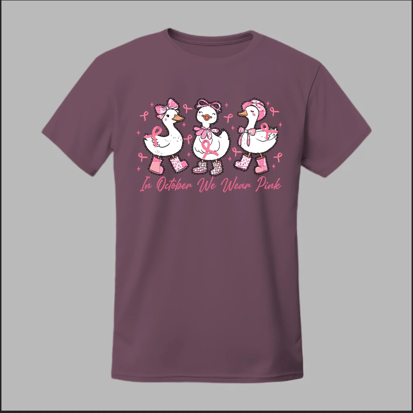 In October We Wear Pink Geese Tee