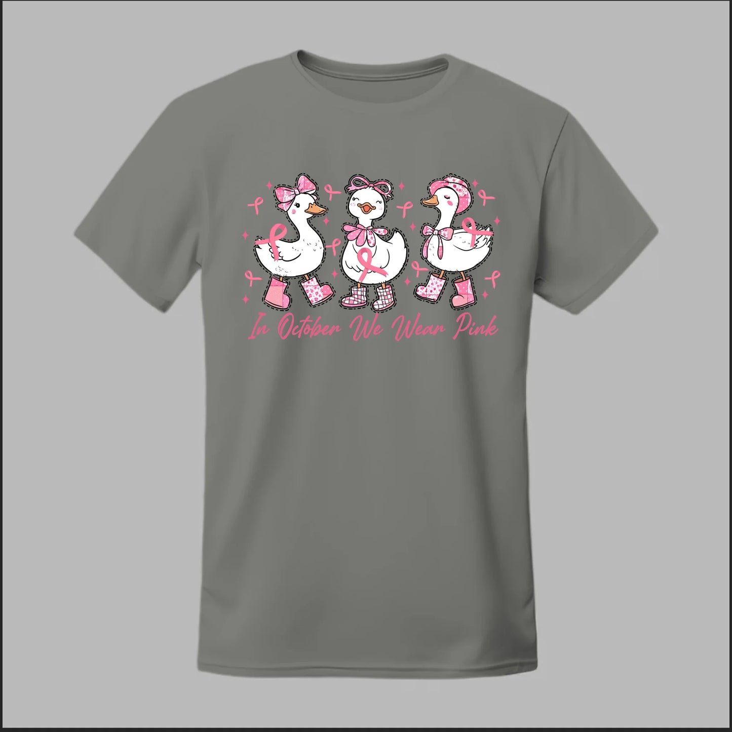 In October We Wear Pink Geese Tee