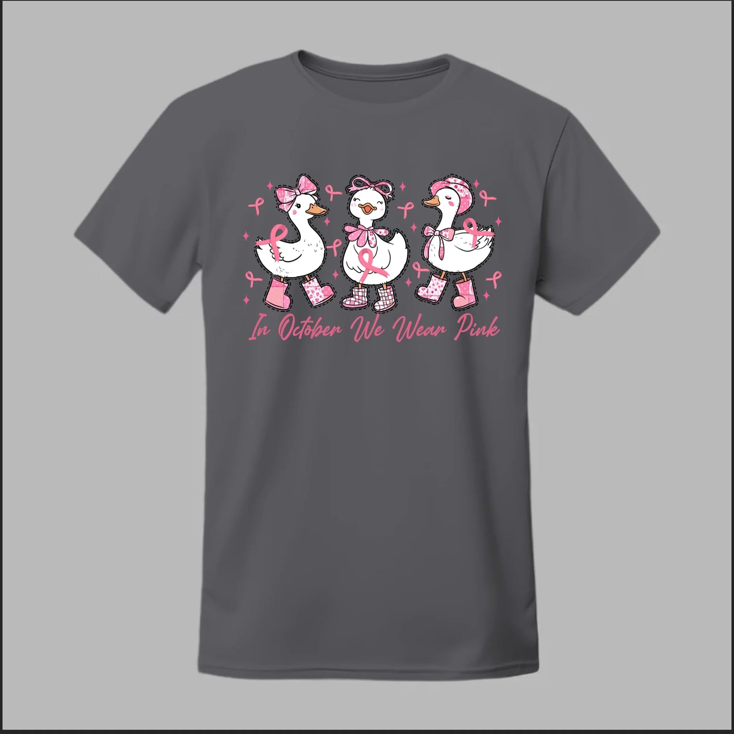In October We Wear Pink Geese Tee