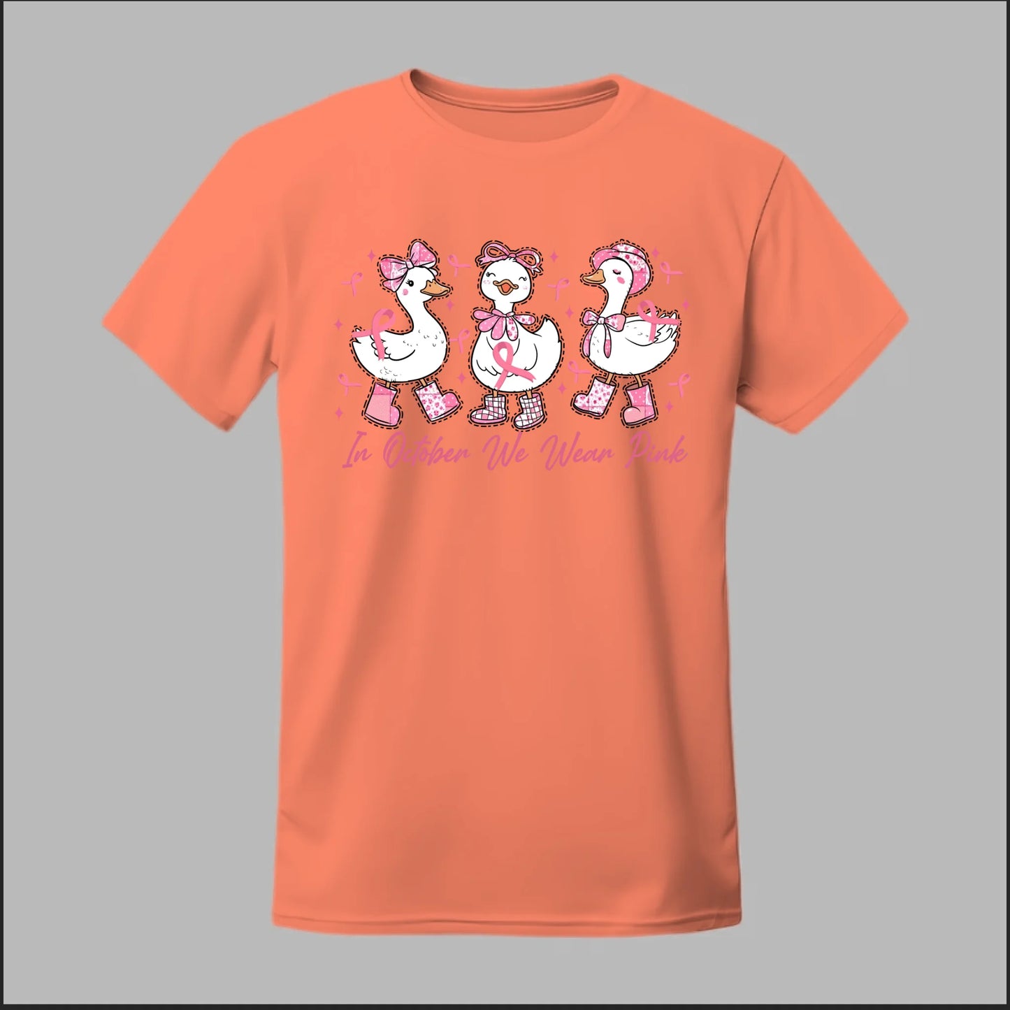 In October We Wear Pink Geese Tee
