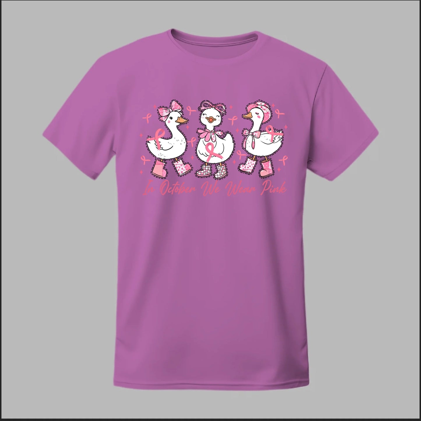 In October We Wear Pink Geese Tee