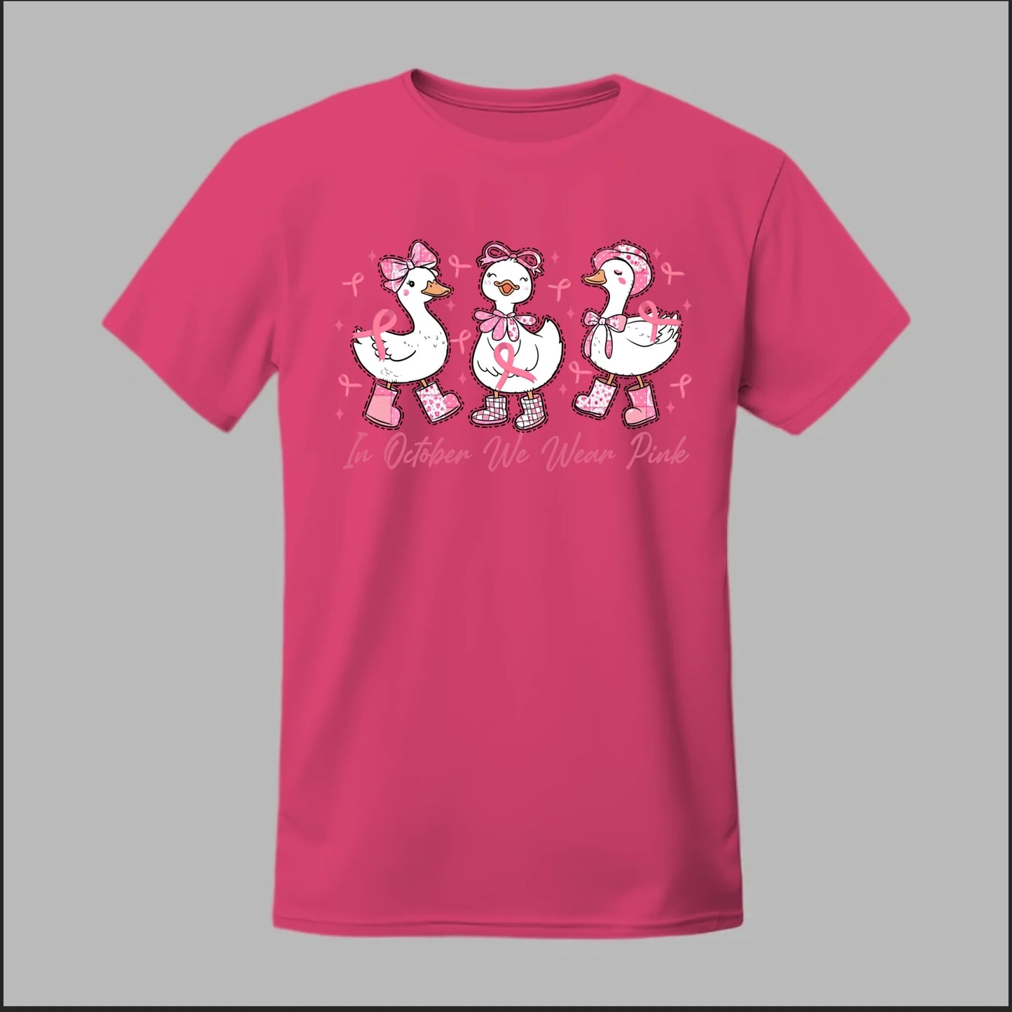 In October We Wear Pink Geese Tee