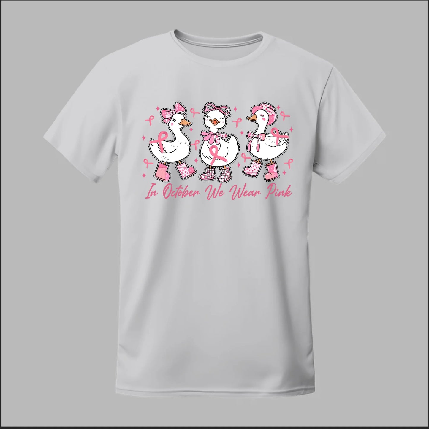 In October We Wear Pink Geese Tee