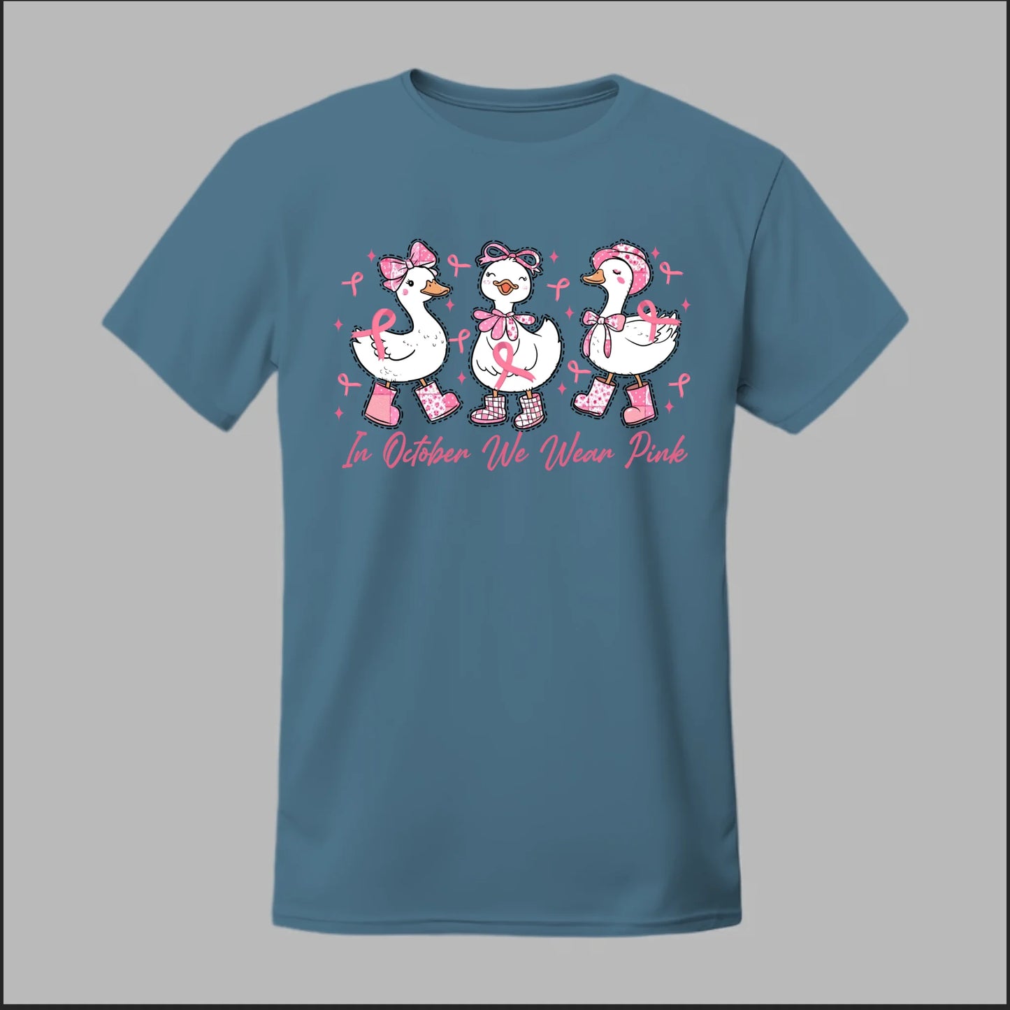 In October We Wear Pink Geese Tee