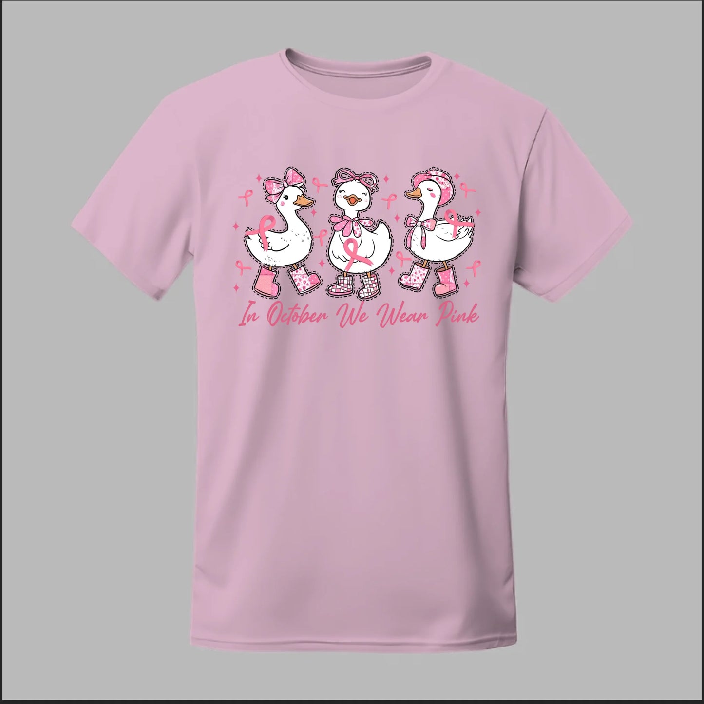In October We Wear Pink Geese Tee