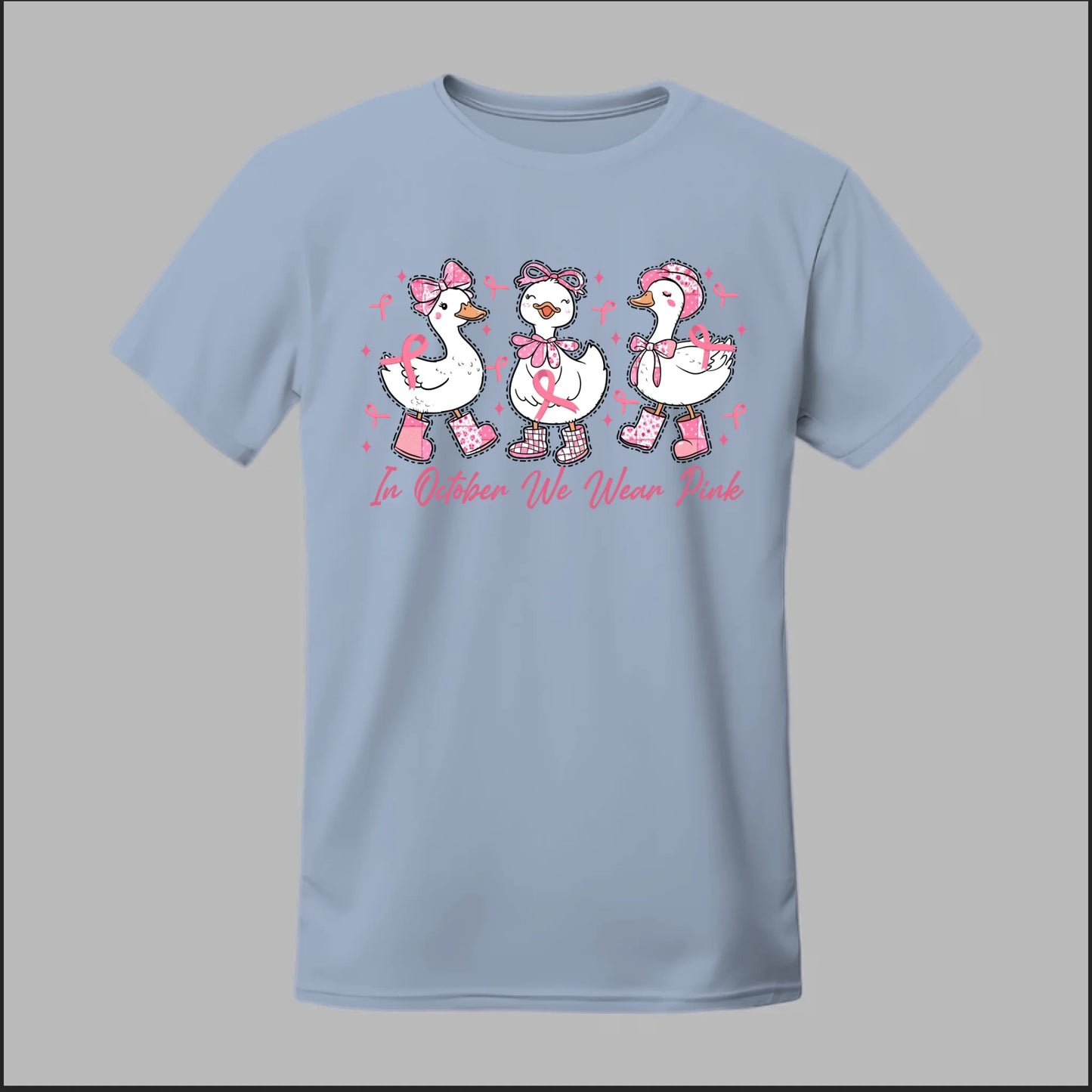 In October We Wear Pink Geese Tee