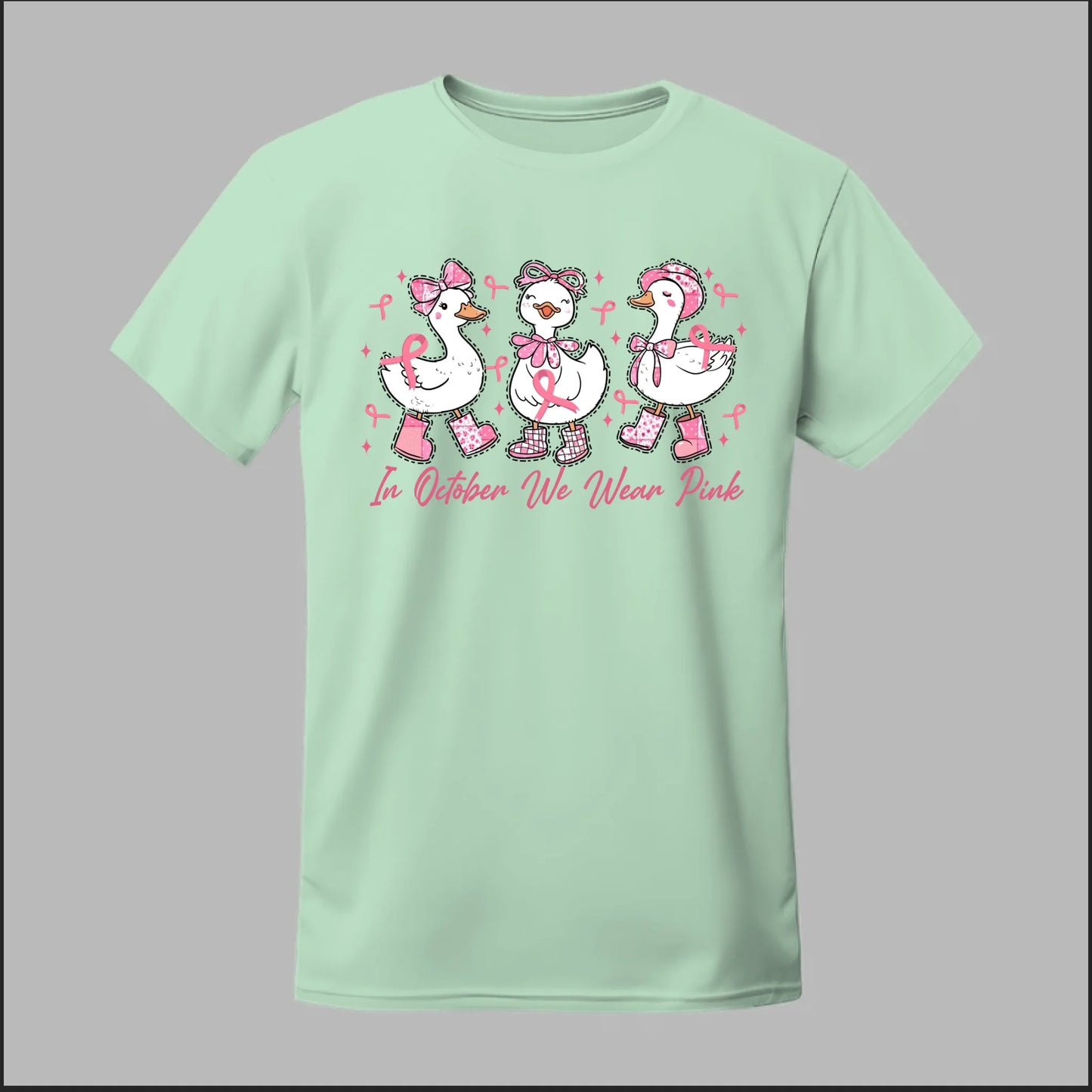 In October We Wear Pink Geese Tee