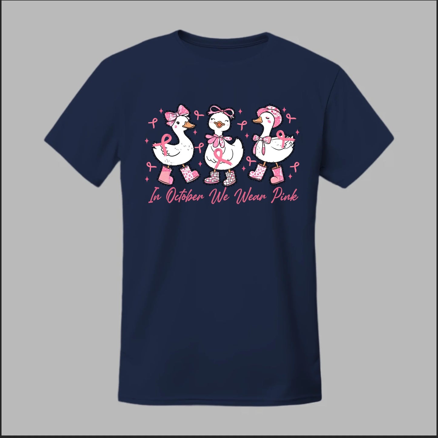 In October We Wear Pink Geese Tee