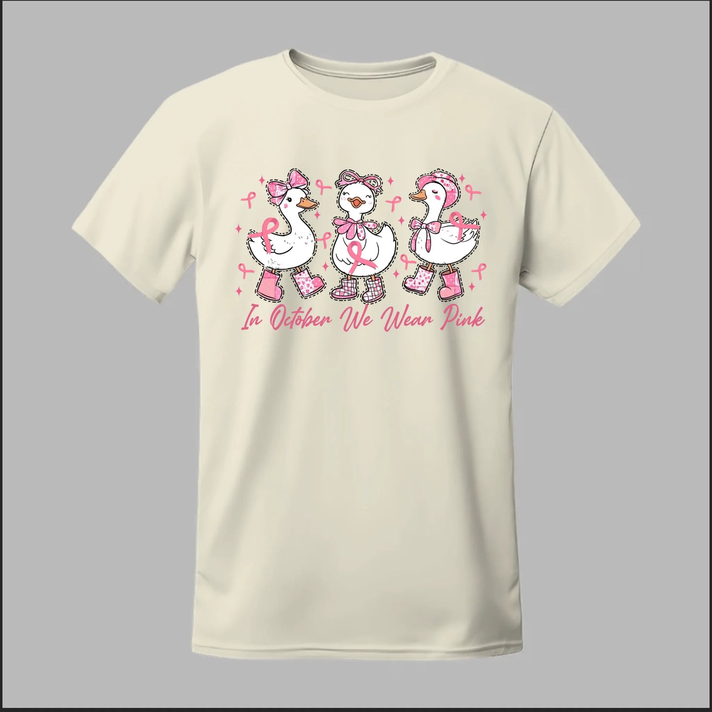 In October We Wear Pink Geese Tee