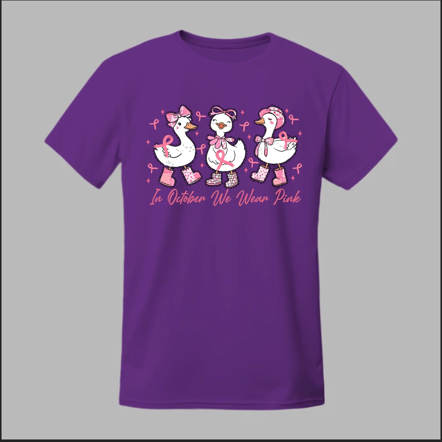 In October We Wear Pink Geese Tee