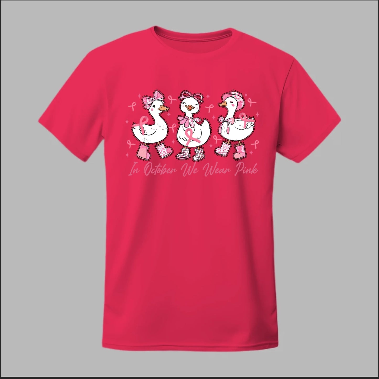 In October We Wear Pink Geese Tee