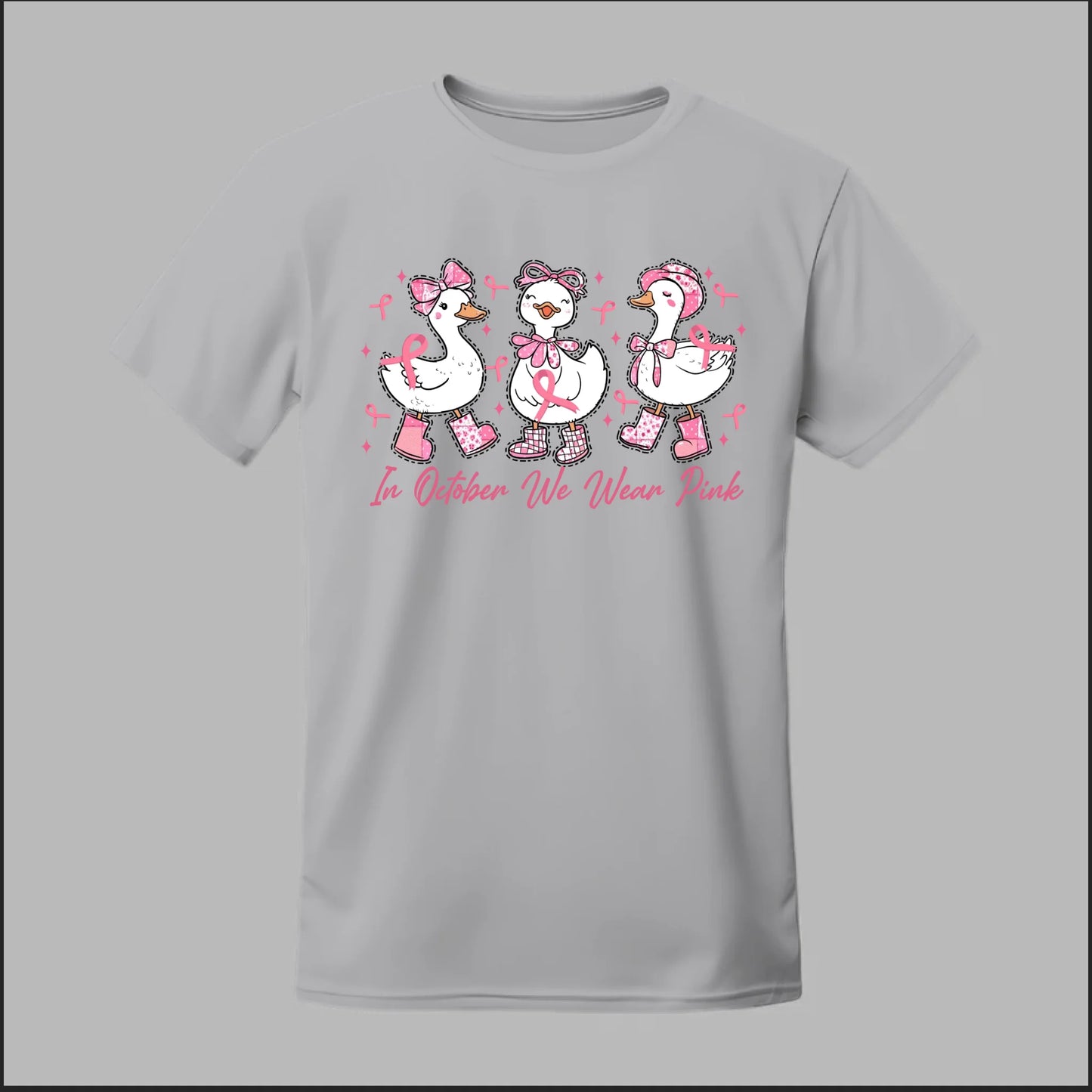 In October We Wear Pink Geese Tee