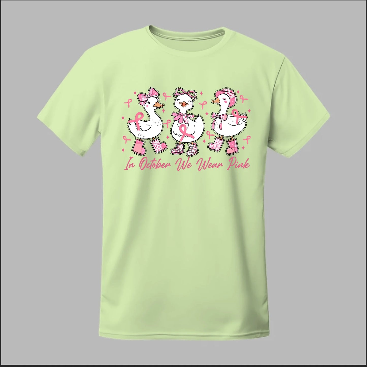 In October We Wear Pink Geese Tee