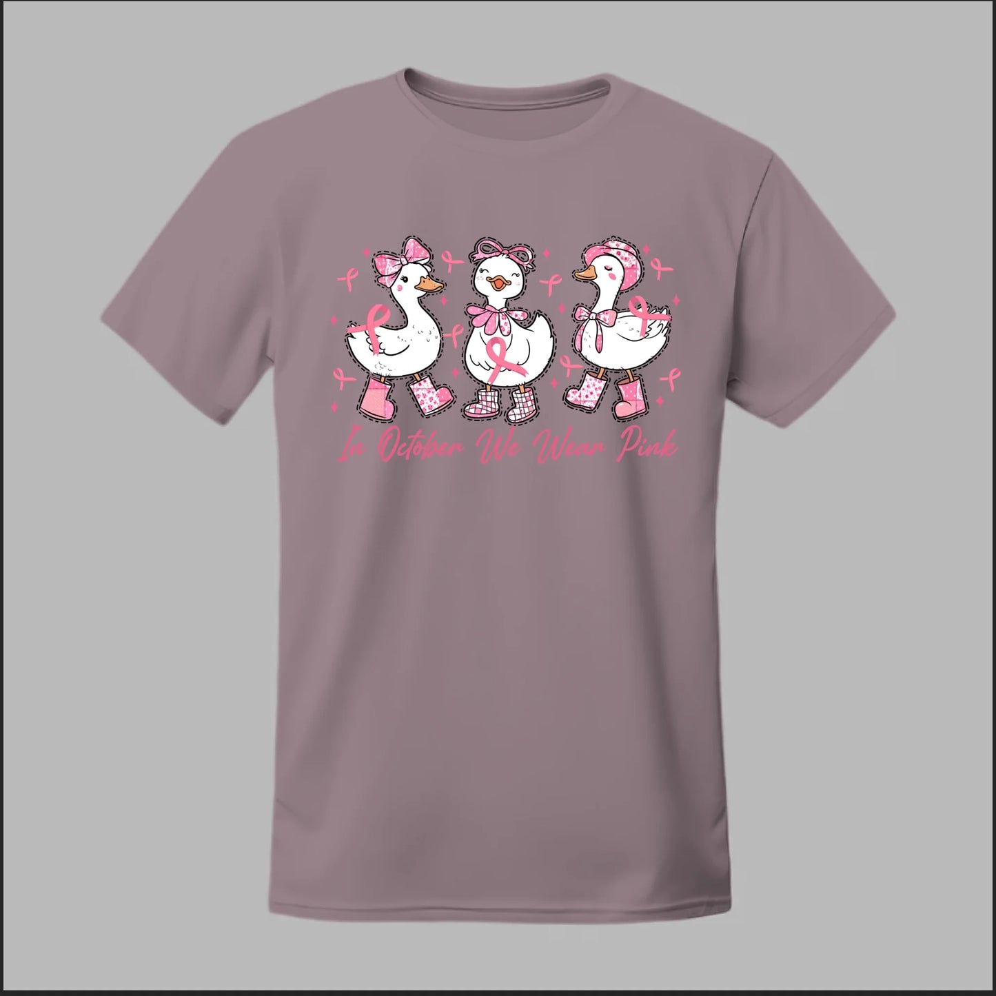 In October We Wear Pink Geese Tee