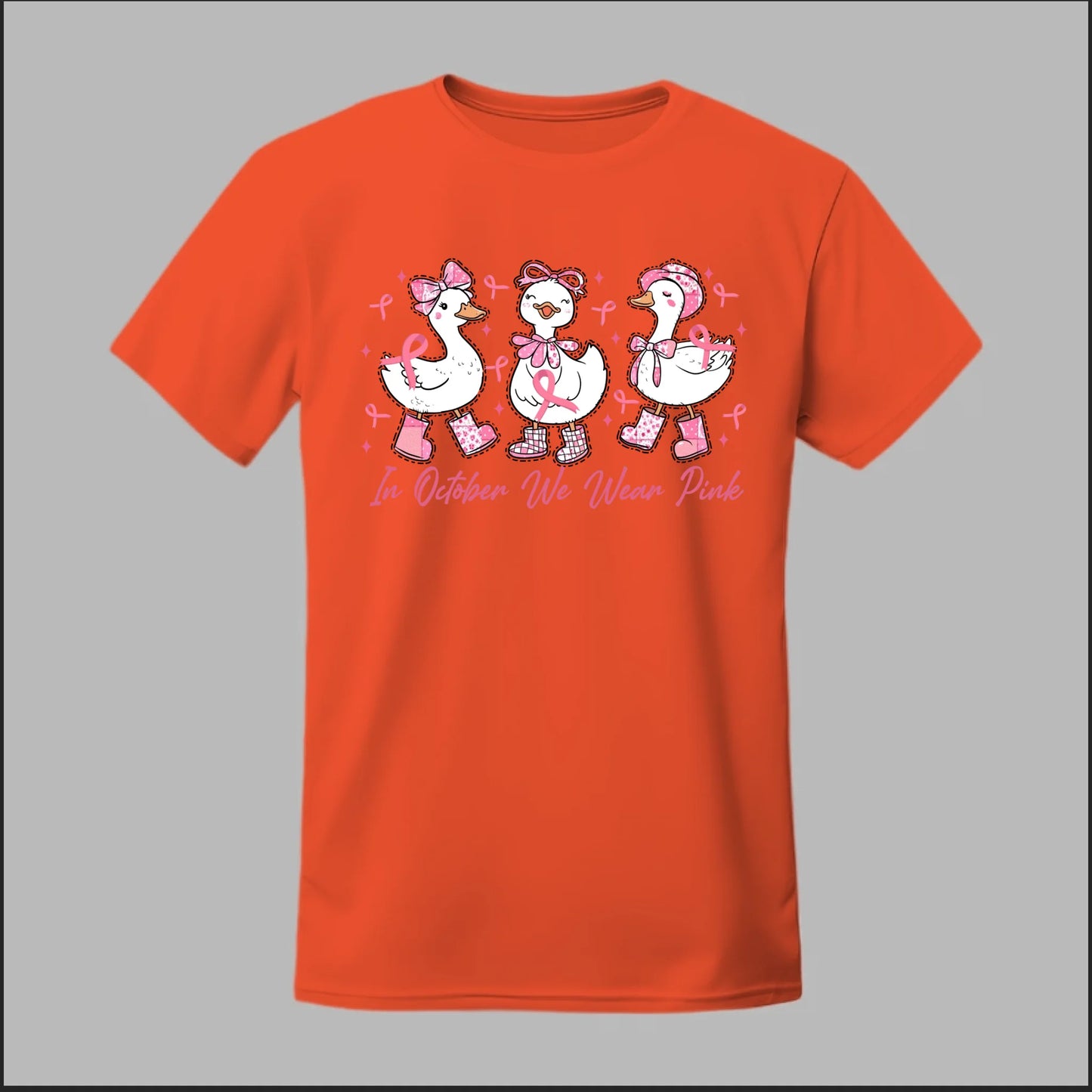 In October We Wear Pink Geese Tee