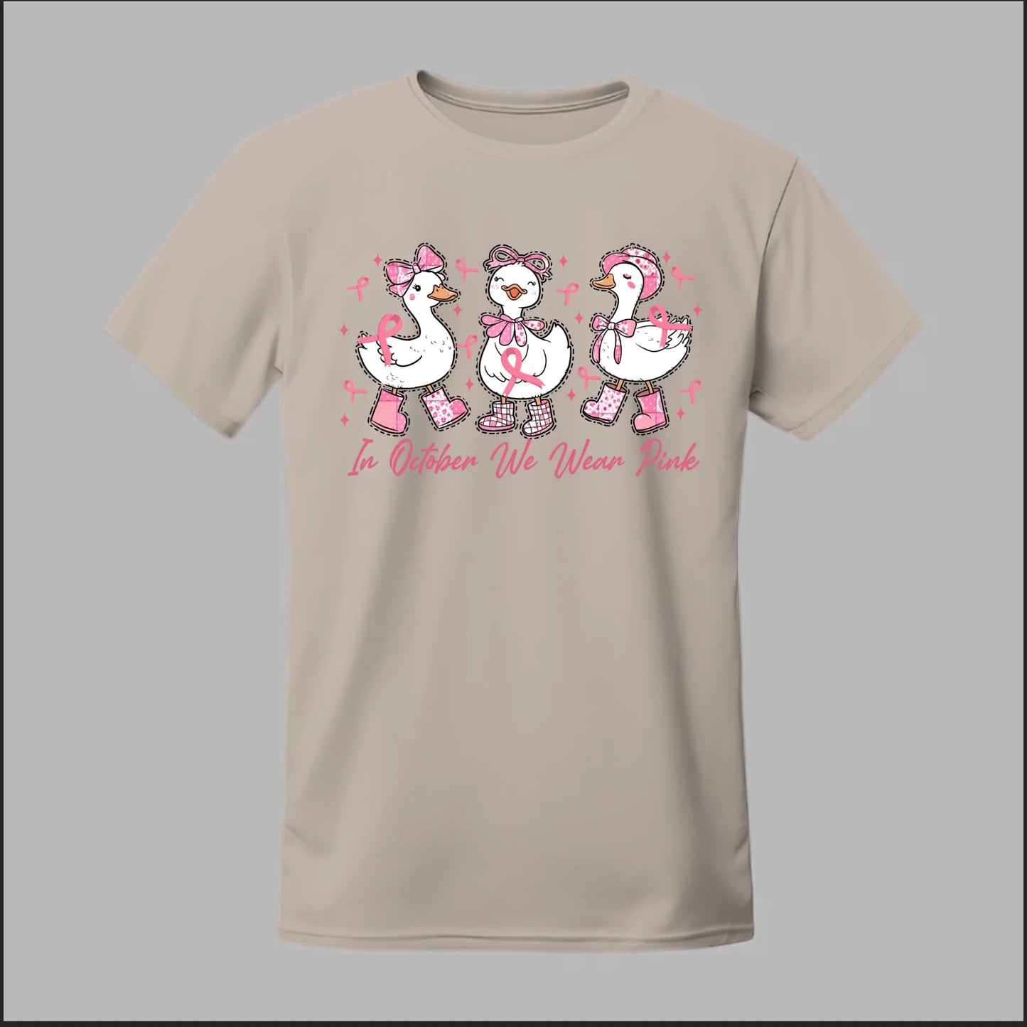 In October We Wear Pink Geese Tee